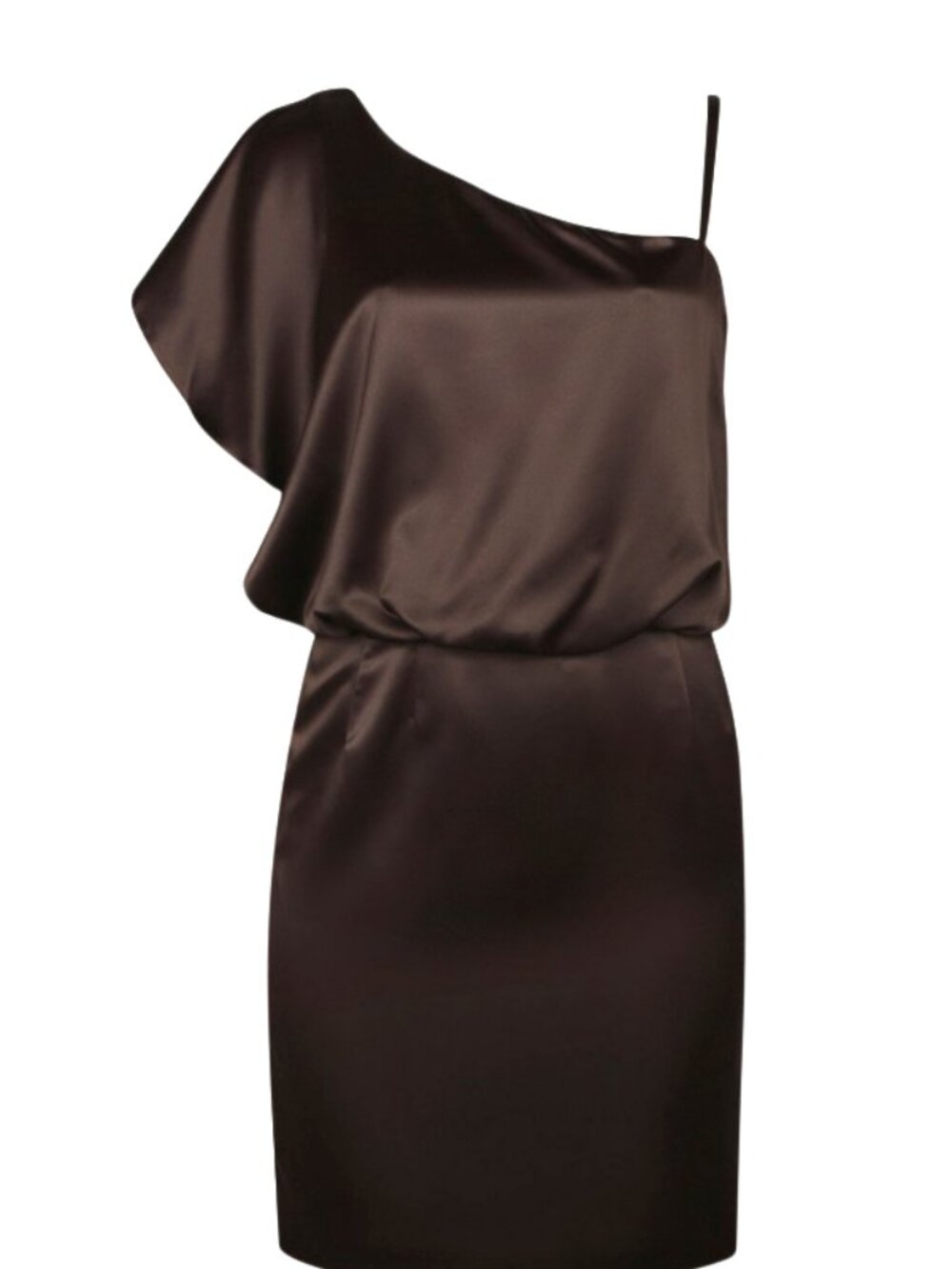Jessica Simpson Asymmetrical Dolman Sleeve Satin Blouson Dress